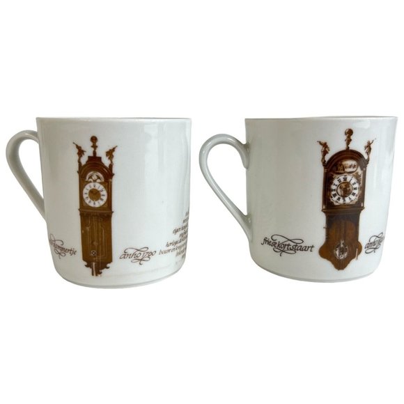 4 Mitterteich Porzellan Cappuccino Cup & Saucer Clock Pattern 7 3/4 IN Germany - Picture 4 of 13